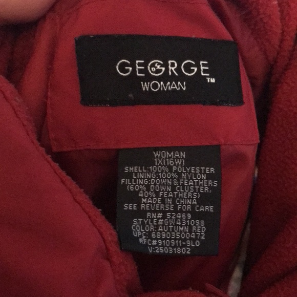 George Red Feather Down Winter Vest - Picture 5 of 7